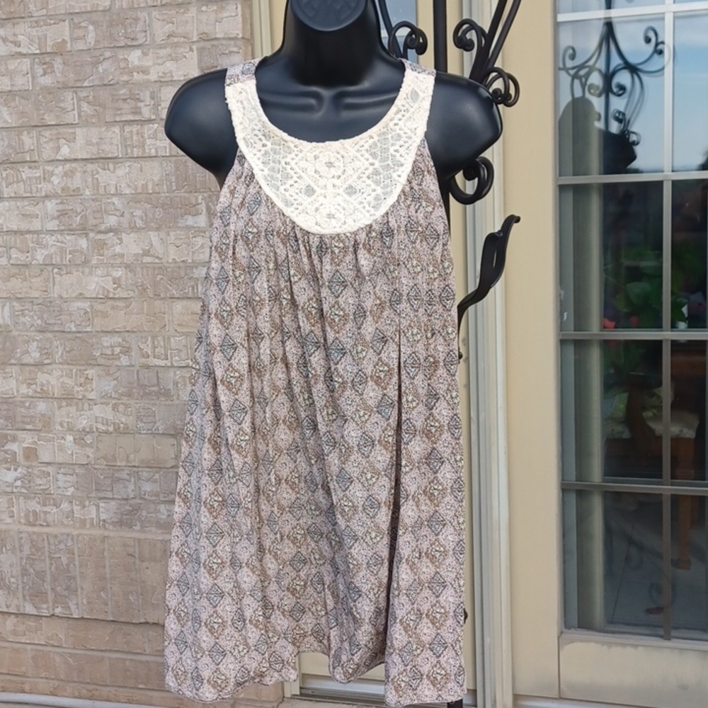 Anthropologie • Sunner Florid Diamonds mini  Dress/top